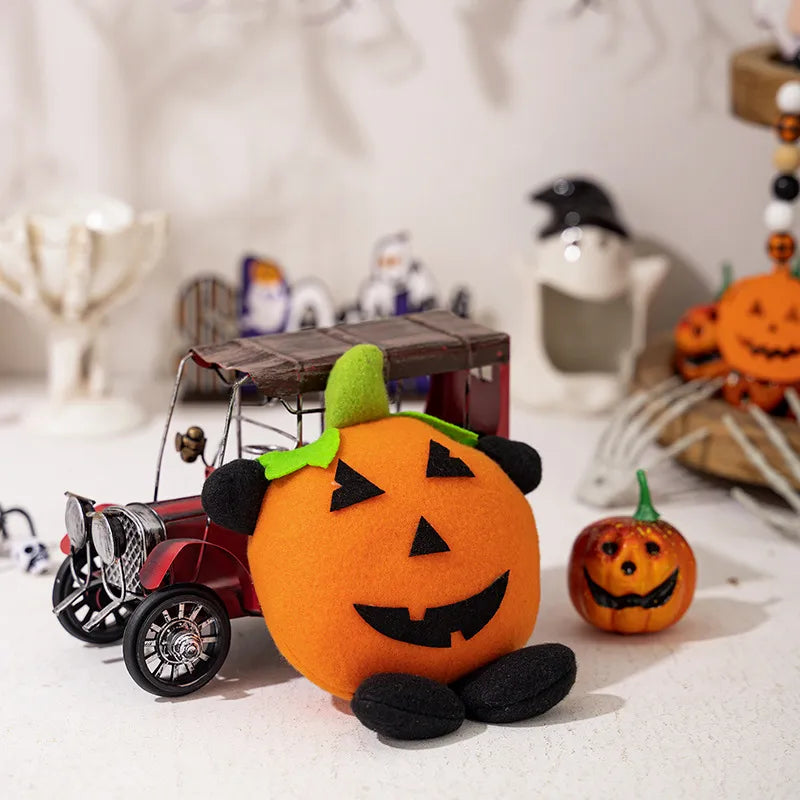 Haobei New Halloween Pumpkin Head Doll Hanging Ornament Creative Ghost Festival Bar Atmosphere Decoration Cloth Material