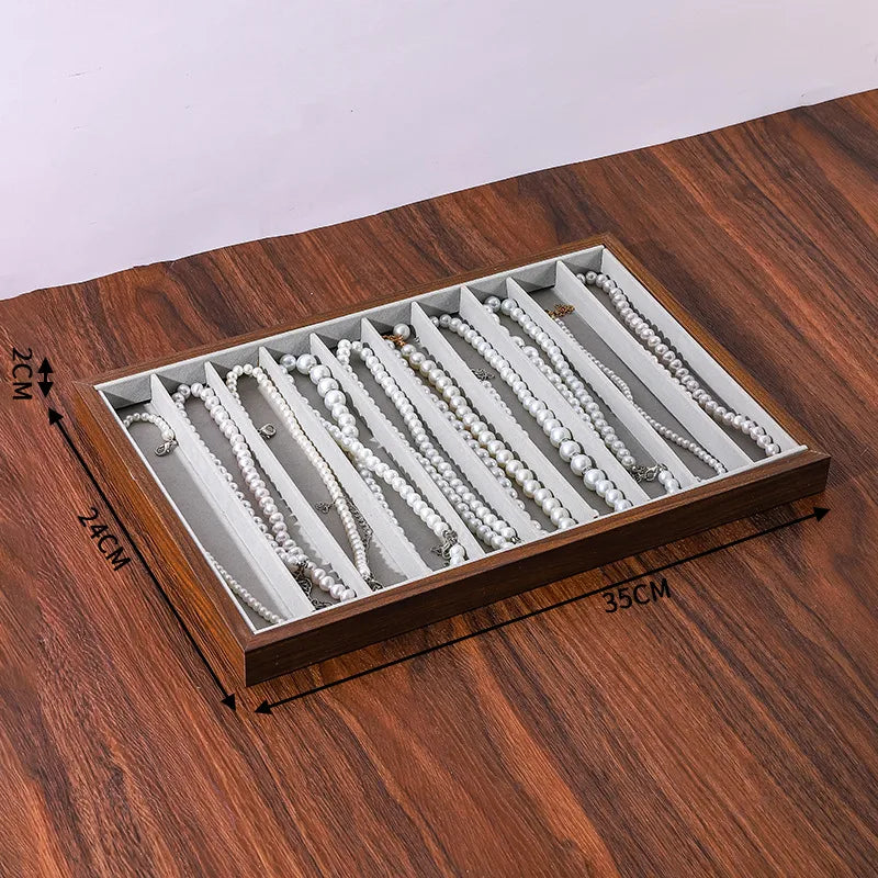 1 Piece solid wood Retro Square Jewelry Display