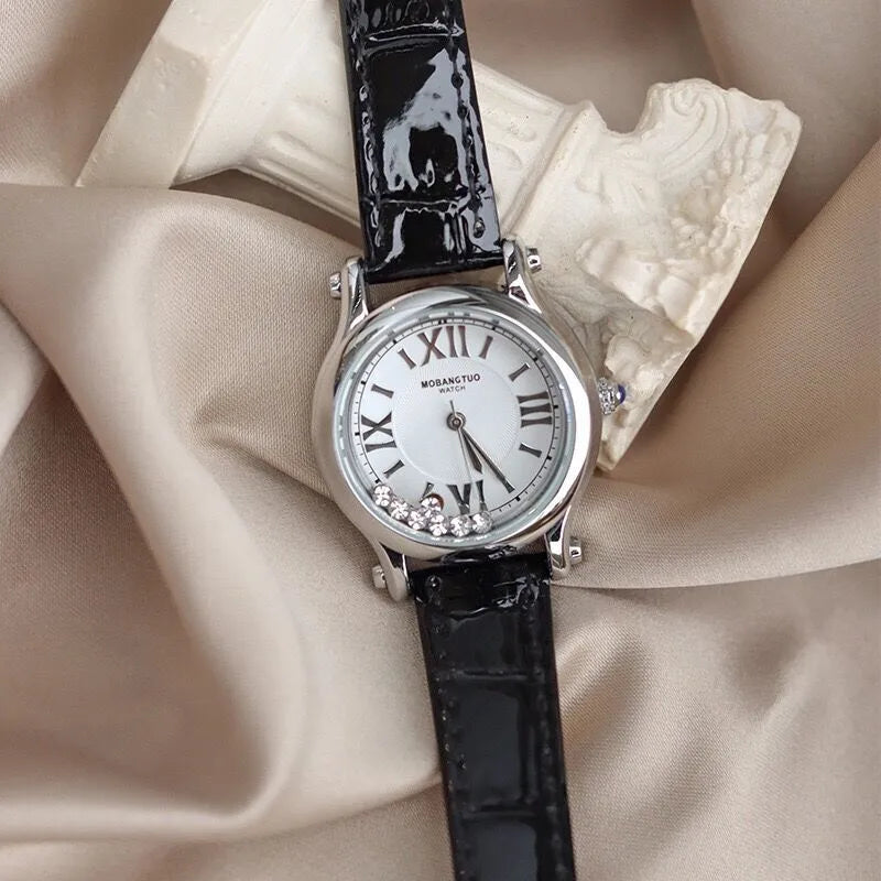 Casual Elegant Solid Color Buckle Quartz Watch Women's Watches