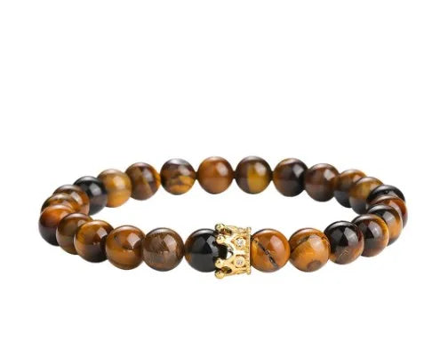 Simple Style Classic Style Round Natural Stone Agate Artificial Gemstones Bracelets In Bulk