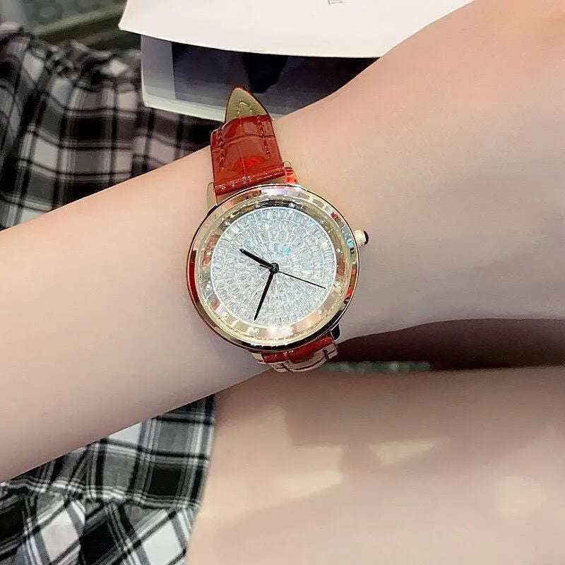 Casual Elegant Solid Color Butterfly Double Snap Quartz Watch Women's Watches