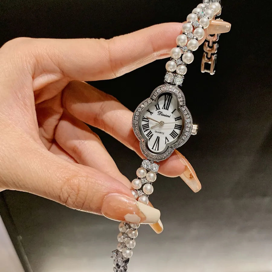 Elegant Shiny Solid Color Jewelry Buckle Quartz Watch Women's Watches