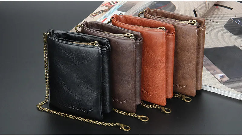 men's geometric buckle wallets