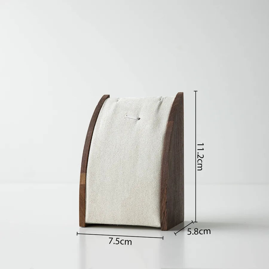 Walnut Jewelry Display Stand Bracelet Necklace Earring Rack Ring Holder Jewelry Tray Combination Fashion Accessory Showcase