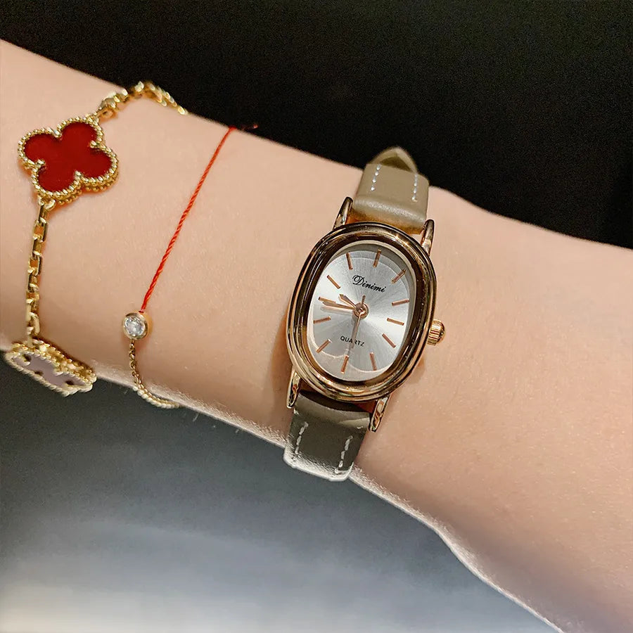 Simple Style Solid Color Buckle Quartz Watch Women's Watches
