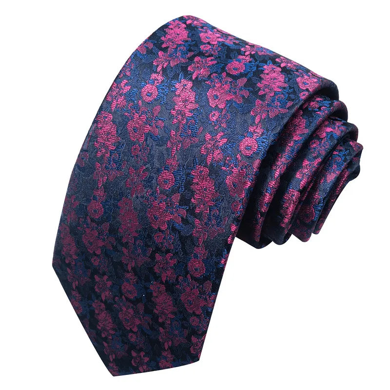 business formal solid color cashew nuts flower polyester yarn men's tie
