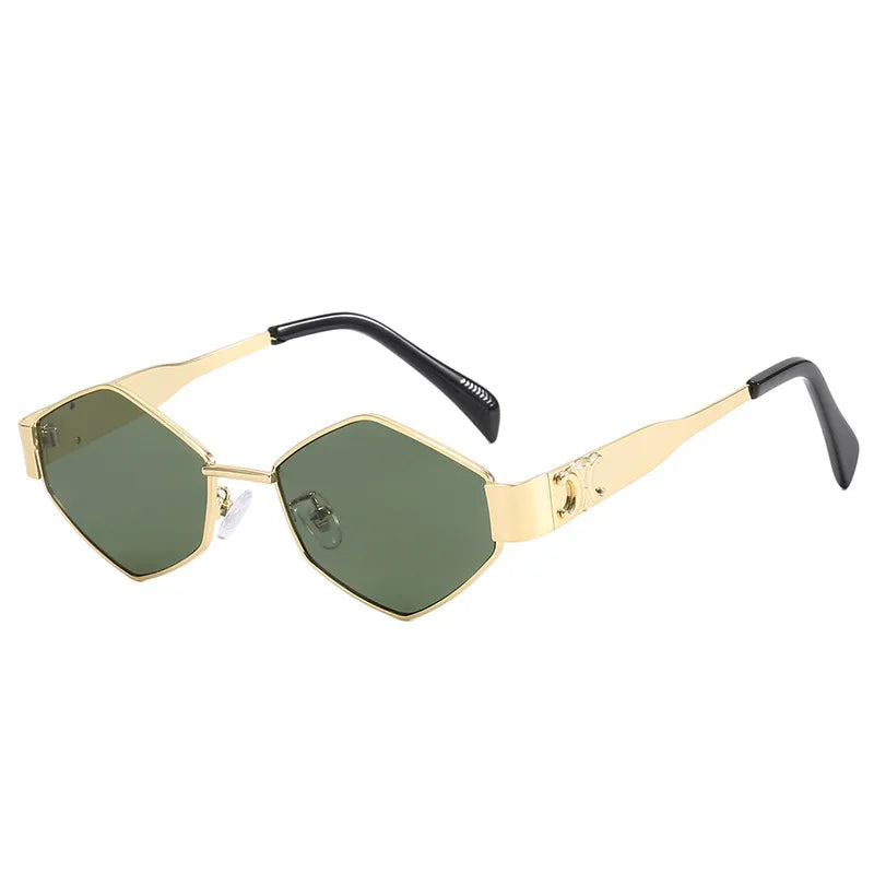 Casual Basic Solid Color Pc Polygon Full Frame Women's Sunglasses