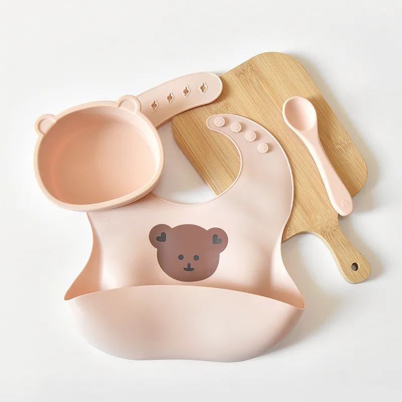 cute bear silica gel burp cloths baby accessories