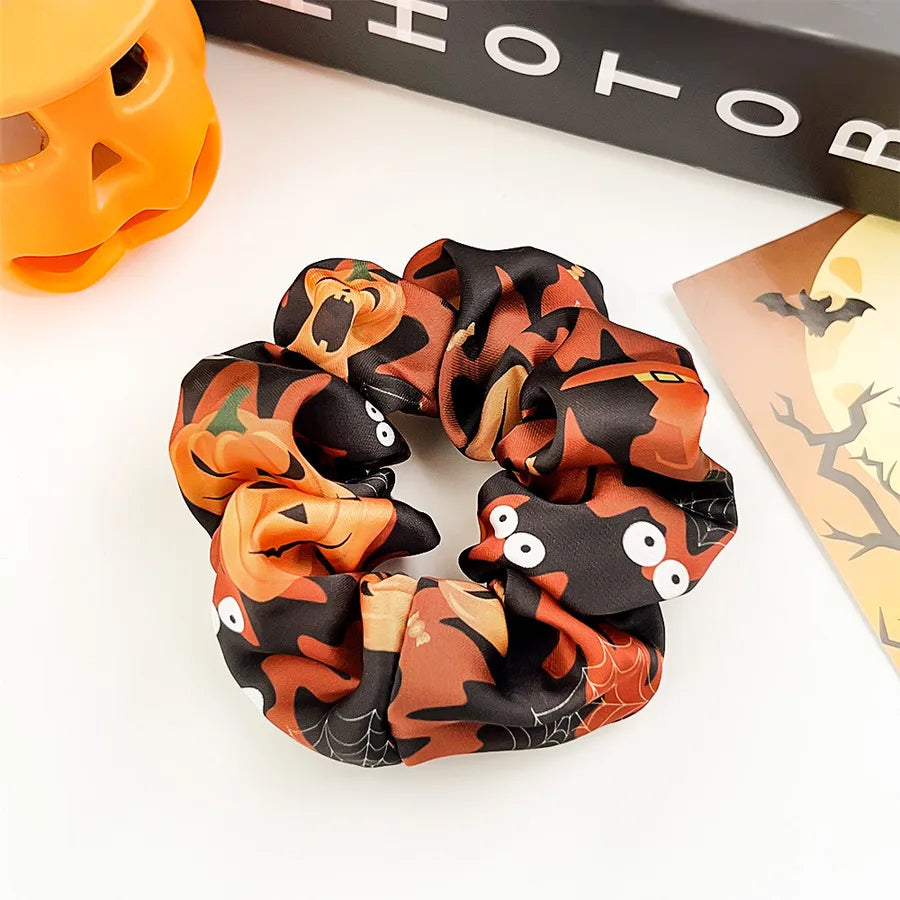 Halloween Pumpkin Skull Large intestine Elastic Hair Ties Festival Atmosphere Retro Classic Head Ropes European Style Design