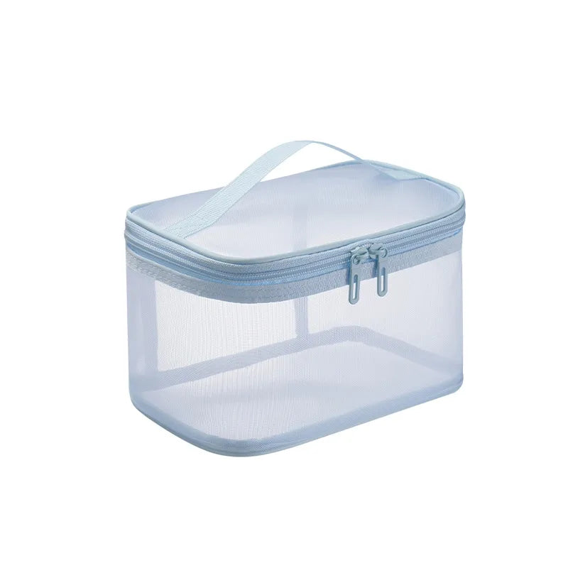 grid visual large multi-functional travel cosmetic storage bag