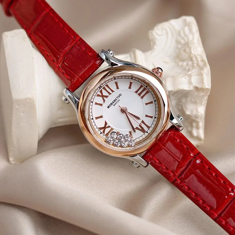 Casual Elegant Solid Color Buckle Quartz Watch Women's Watches