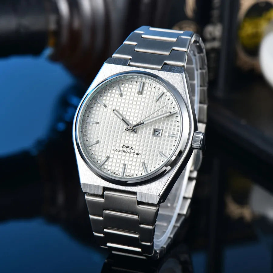 Business Classic Style Color Block Solid Color Horseshoe Buckle Quartz Men's Watches