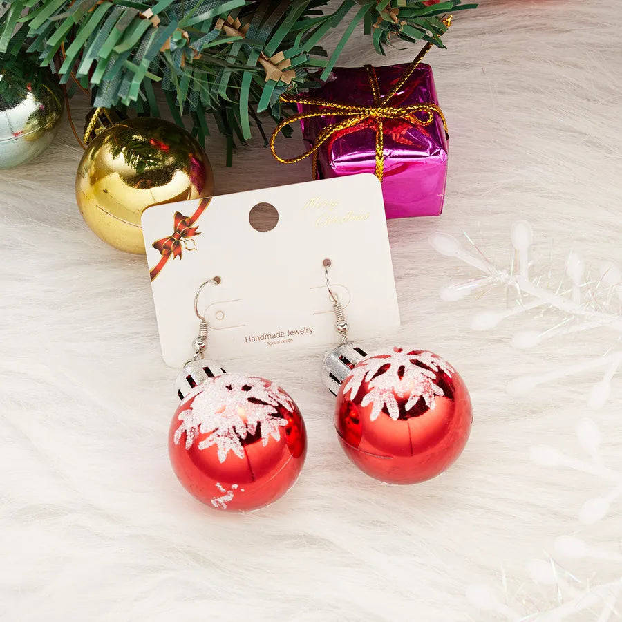 1 Pair Fashion Snowflake Plating Resin Drop Earrings