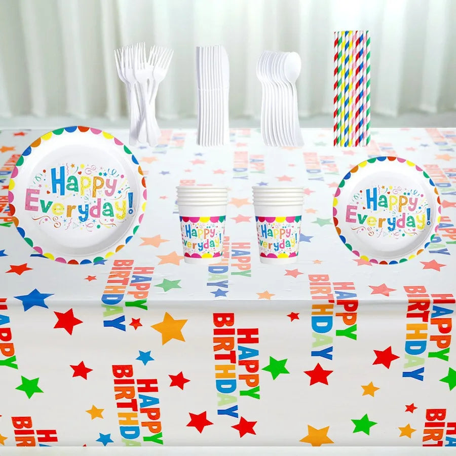 Birthday Casual Letter Star Plastic Paper Birthday Decorative Props Party Supplies Cake Decorating Supplies 1 Piece