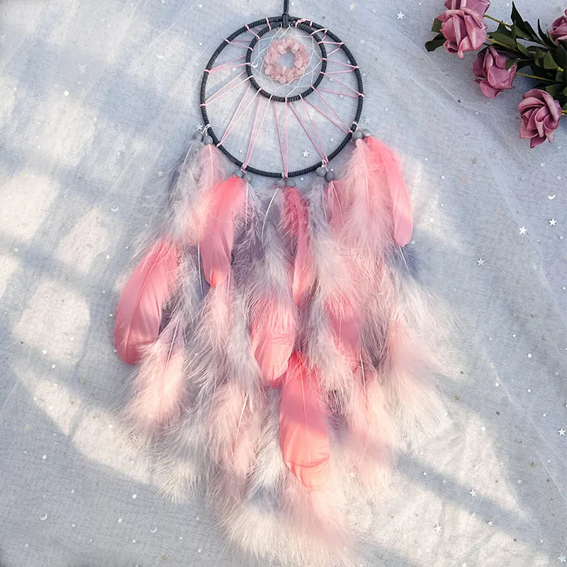 Simple Style Solid Color Feather Iron Dreamcatcher Wall Art