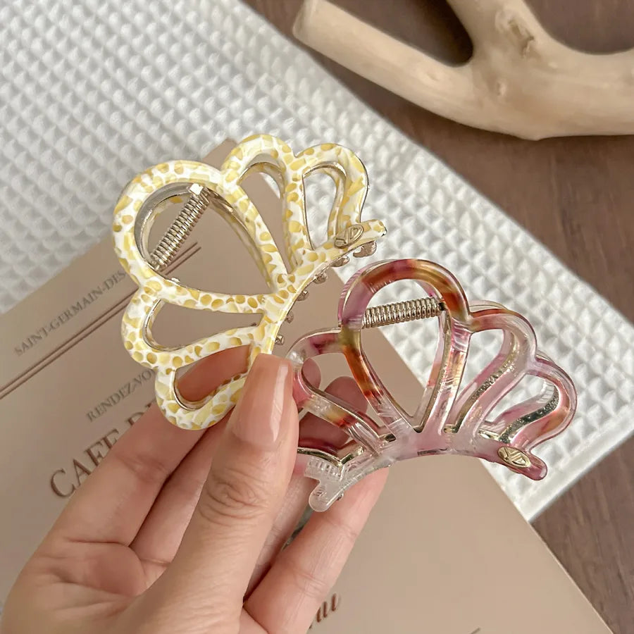 New Metal Crown Hair Clip Simple Versatile Medium Size Alloy Hair Gripper Small Size Top Clip Hair Accessory For Women