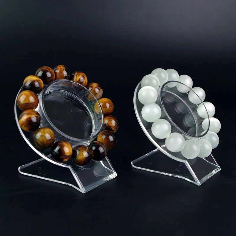 Acrylic Jewelry Display Stand Transparent Bracelet Necklace Holder Nordic Style Integrated Craft PP And Acrylic Material