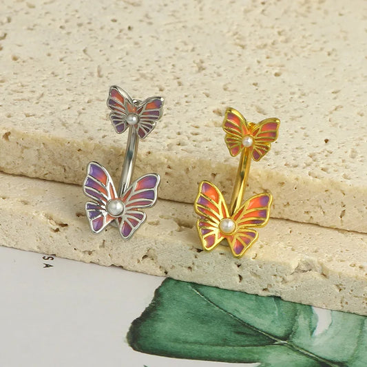 1 Piece Belly Rings Simple Style Classic Style Solid Color 304 Stainless Steel Plating Belly Rings