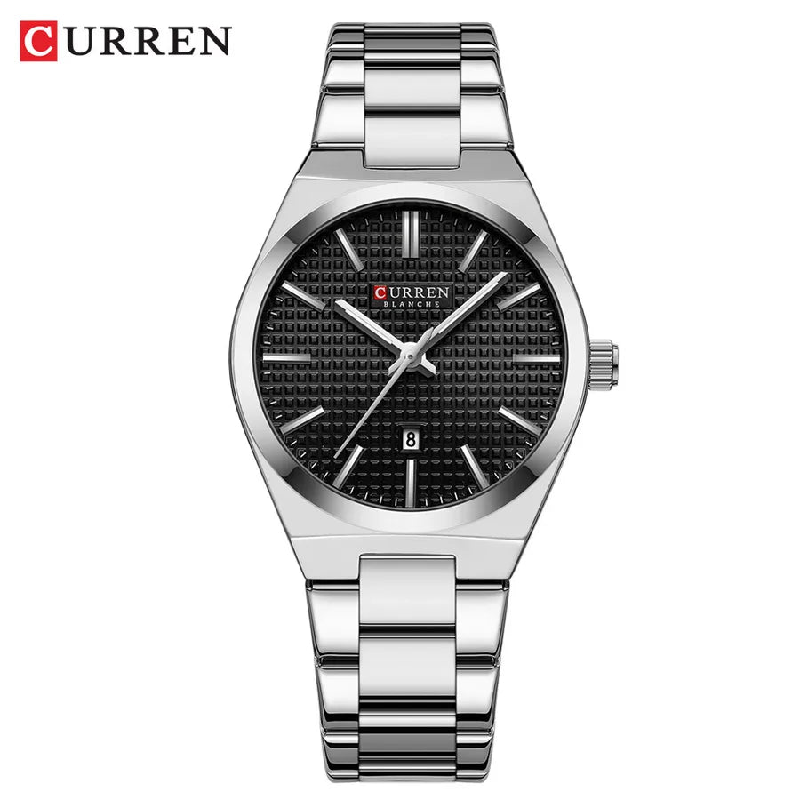 Business Color Block Single Folding Buckle Quartz Watch Men's Watches
