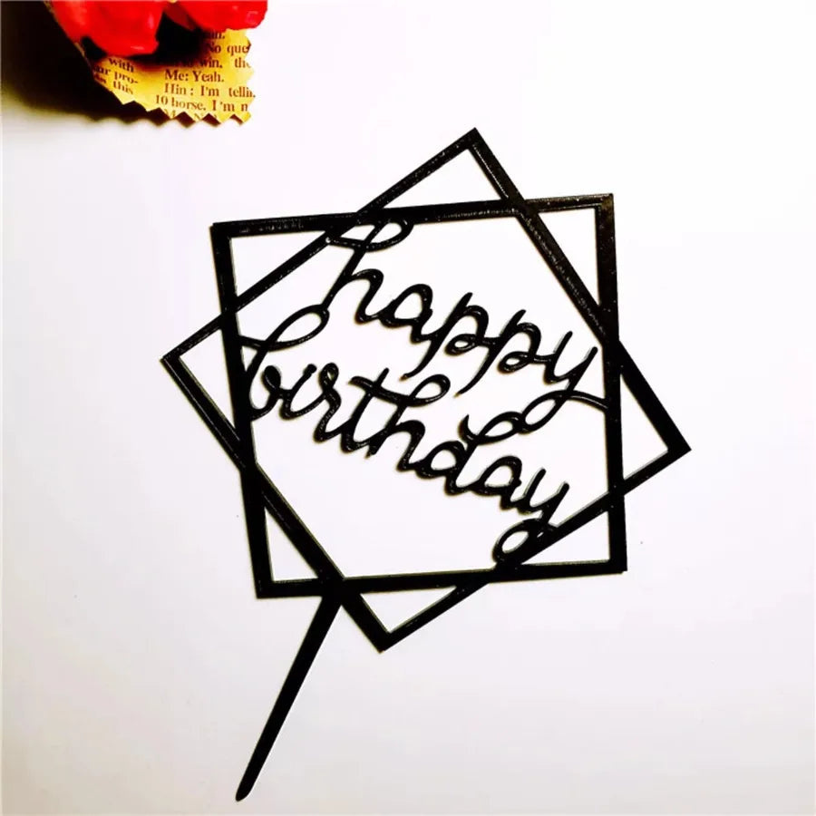 Christmas Casual Letter Heart Shape Arylic Birthday Cake Decorating Supplies Cake Decorating Supplies