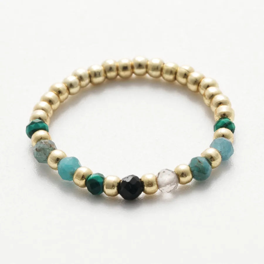 elegant streetwear geometric natural stone rings in bulk