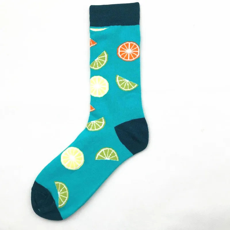 unisex casual geometric cotton crew socks a pair