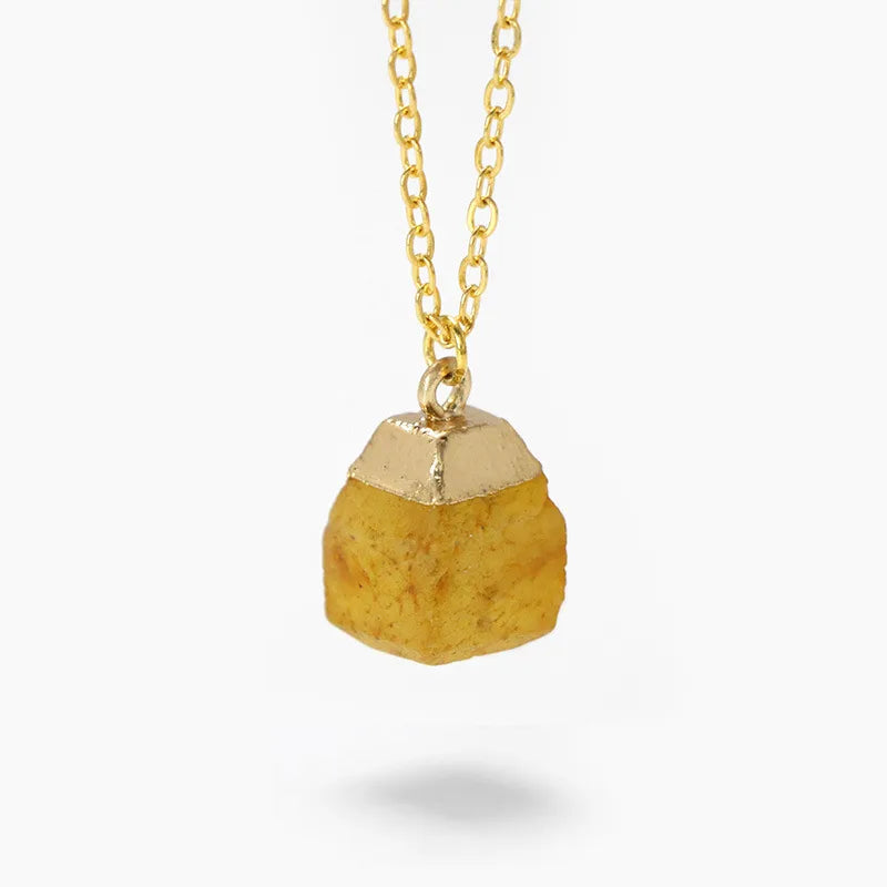 Sweet Geometric Alloy natural stone Pendant Necklace In Bulk