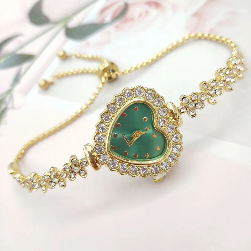 Elegant Lady Heart Shape Buckle Quartz Watch Women's Watches