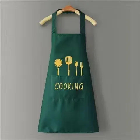 casual solid color pvc apron 1 piece