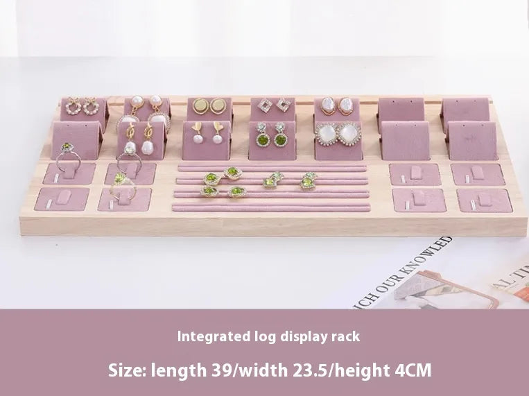 1 Piece solid wood Retro Classic Style Solid Color Jewelry Rack