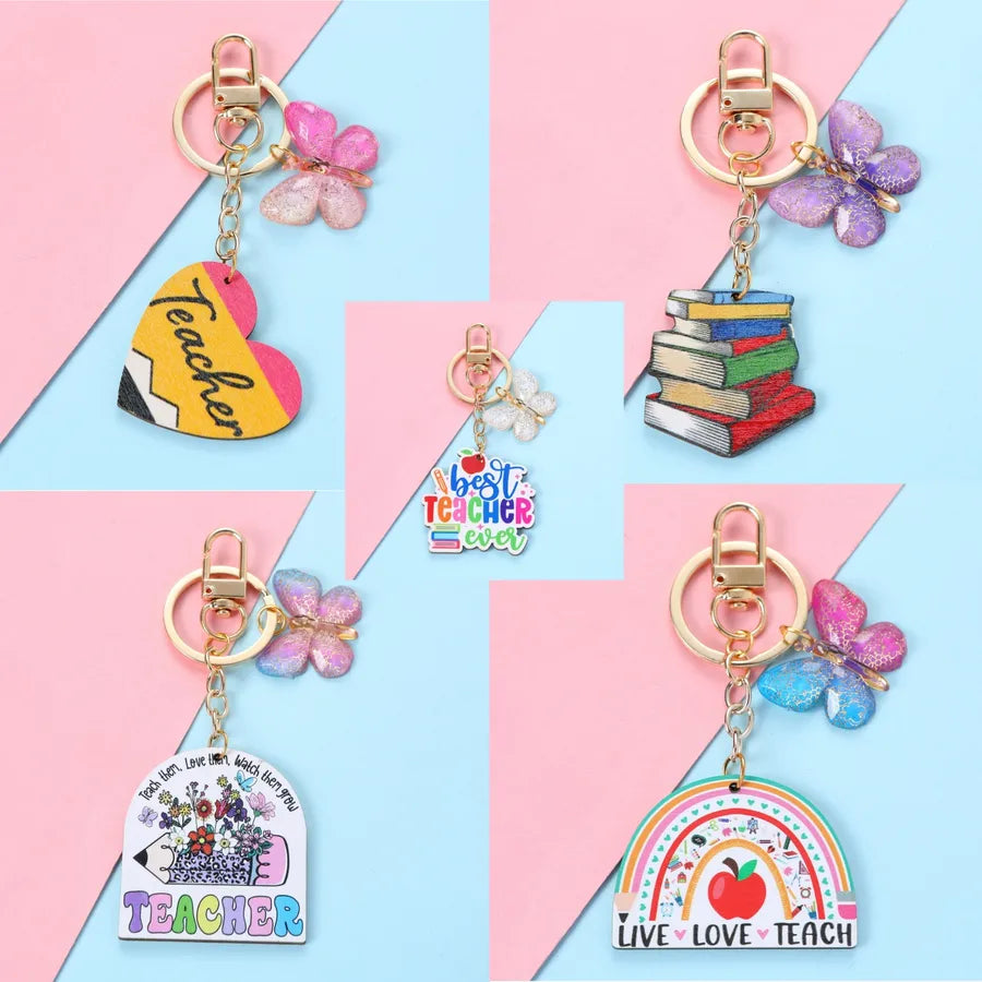 Cute Simple Style Letter Alloy Asymmetrical Keychain