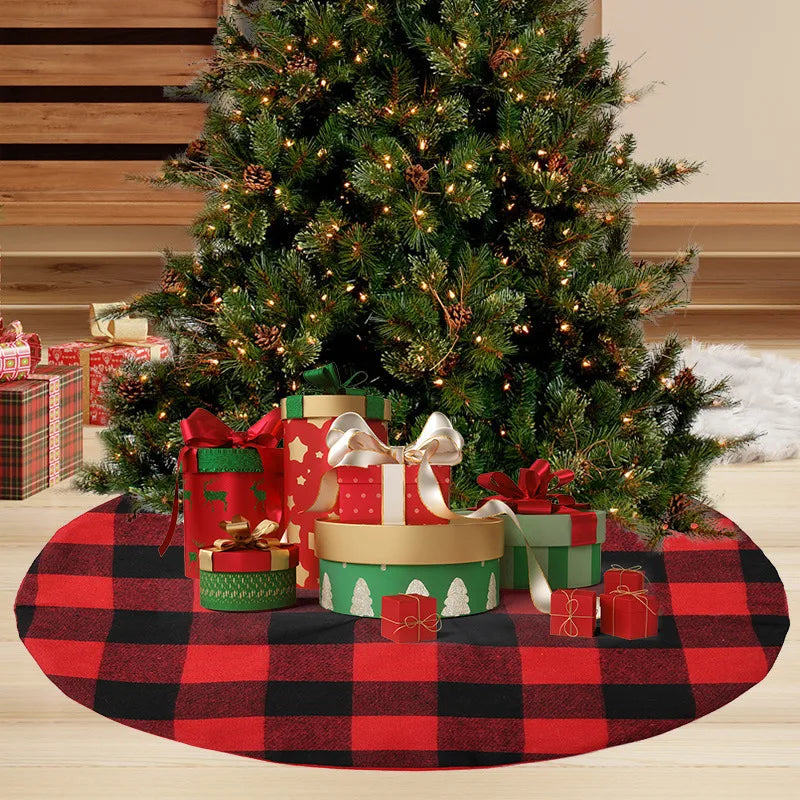 Christmas Decorative Mini Golden Snowflake Atmosphere Carpet Christmas Tree Skirt Base Party Decoration Festive Cartoon Style