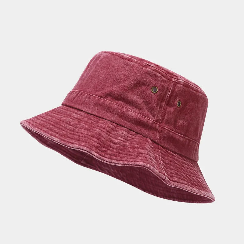 women's elegant basic simple style solid color patchwork flat eaves bucket hat
