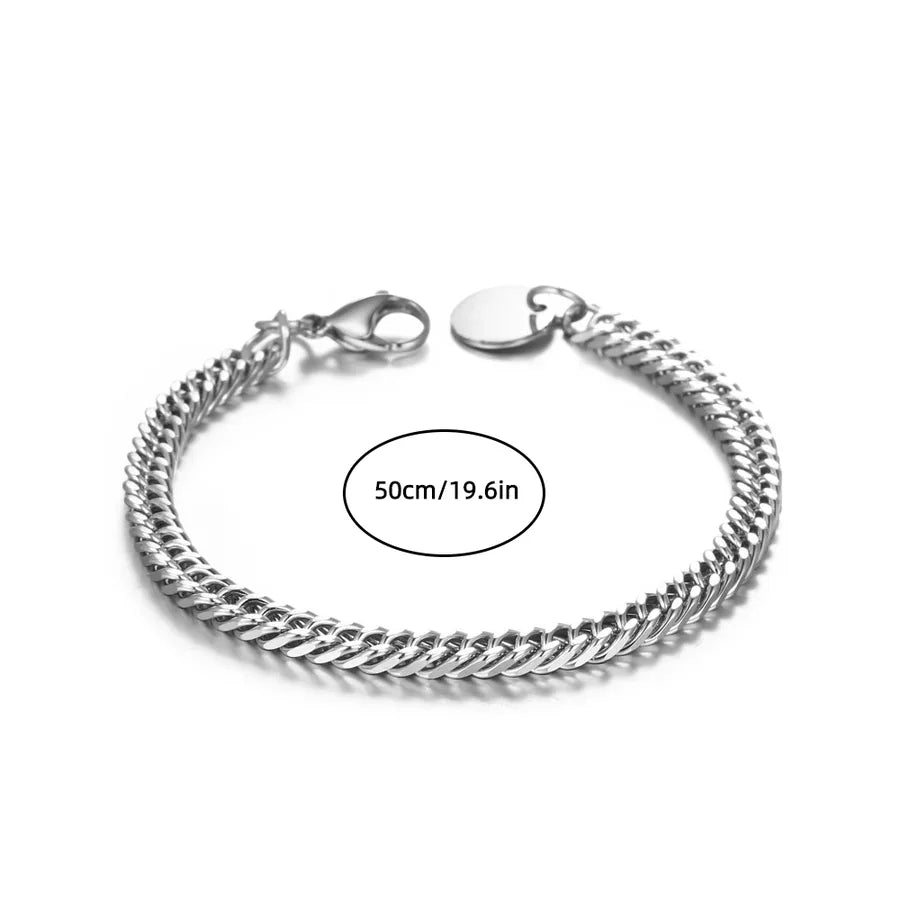 Geometric 304 Stainless Steel No Inlaid Bracelets In Bulk