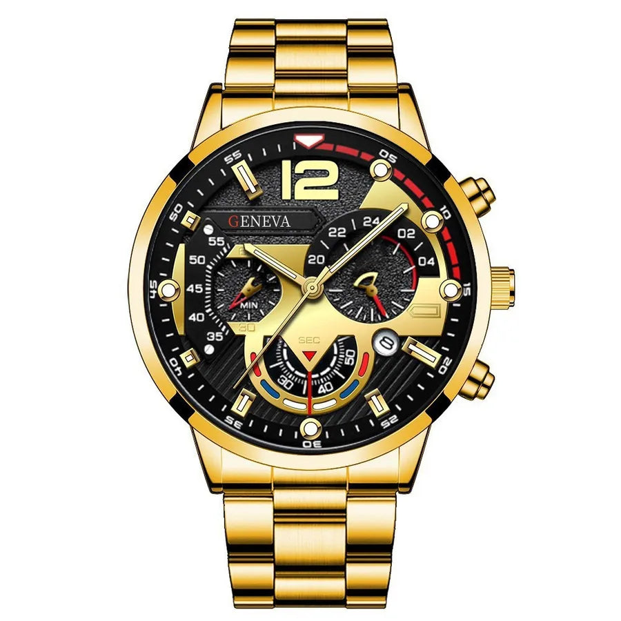 Casual Number Buckle Quartz Men's Watches