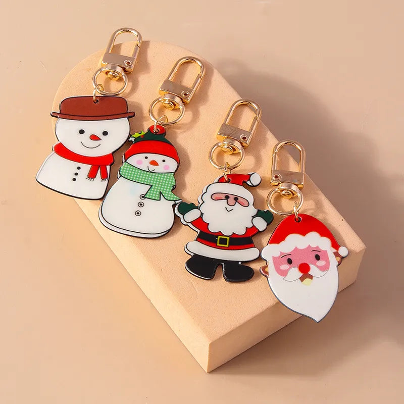 Classic Style Santa Claus Zinc alloy Christmas Keychain