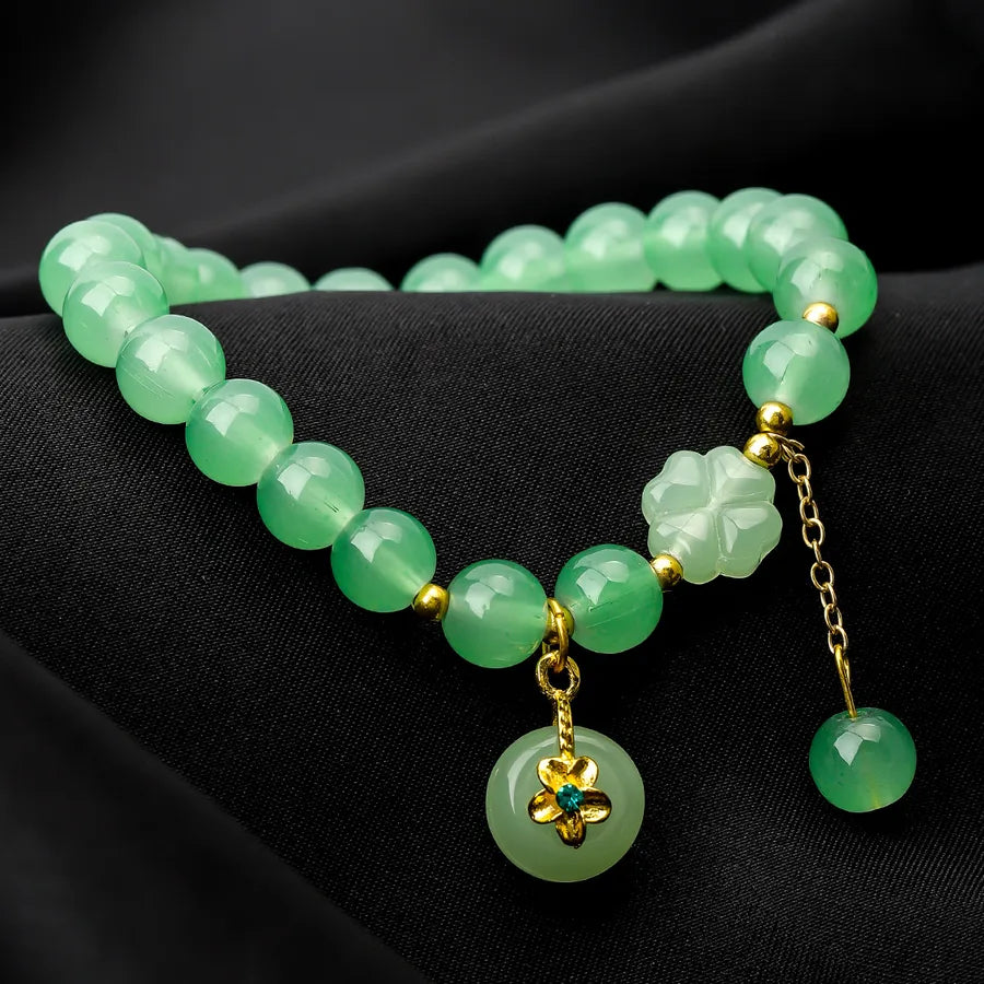 Elegant Classical Four Leaf Clover Butterfly Alloy Glass Beaded Bracelets Wholesale