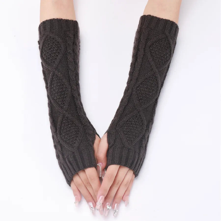 women's simple style solid color gloves 1 set