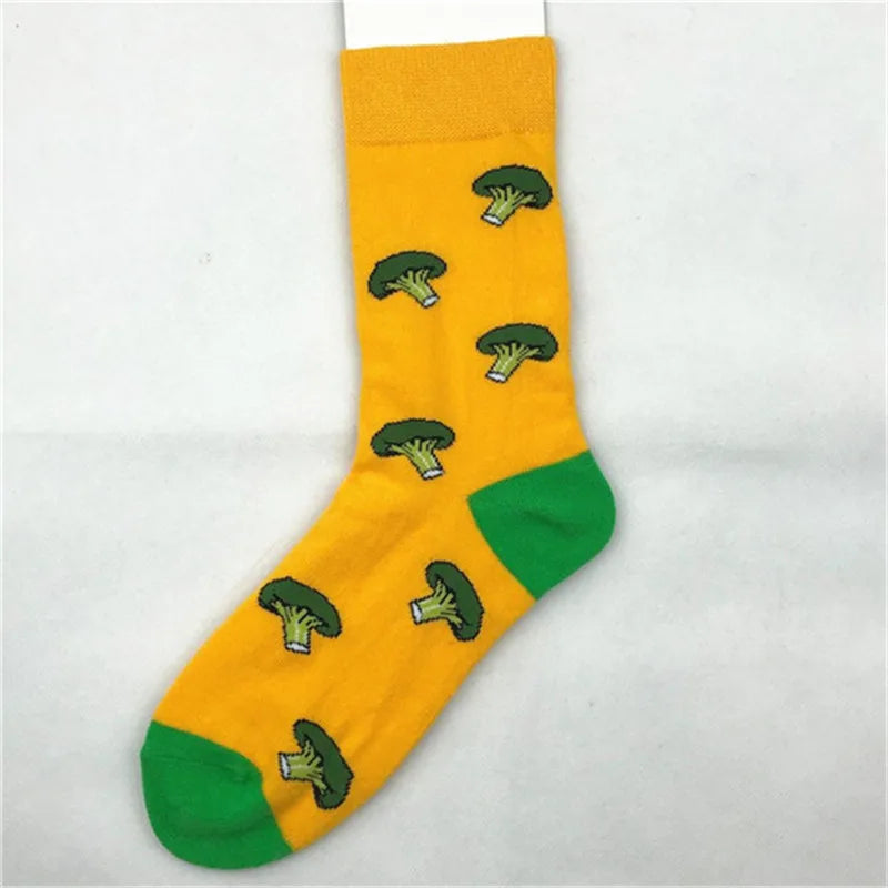 unisex casual geometric cotton crew socks a pair