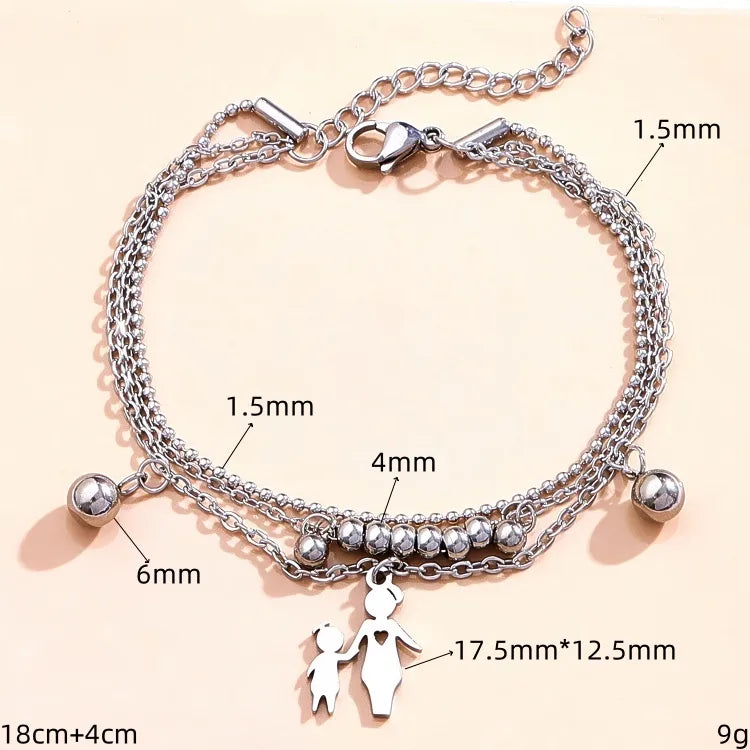 Casual Elegant Glam Universe Mermaid Anchor 304 Stainless Steel Mostacilla Titanium Steel 14K Gold Plated cable chain snake chain Bracelets In Bulk
