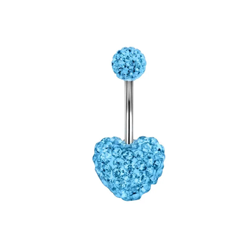 1 Piece Belly Rings Simple Style Color Block 304 Stainless Steel Inlay Zircon