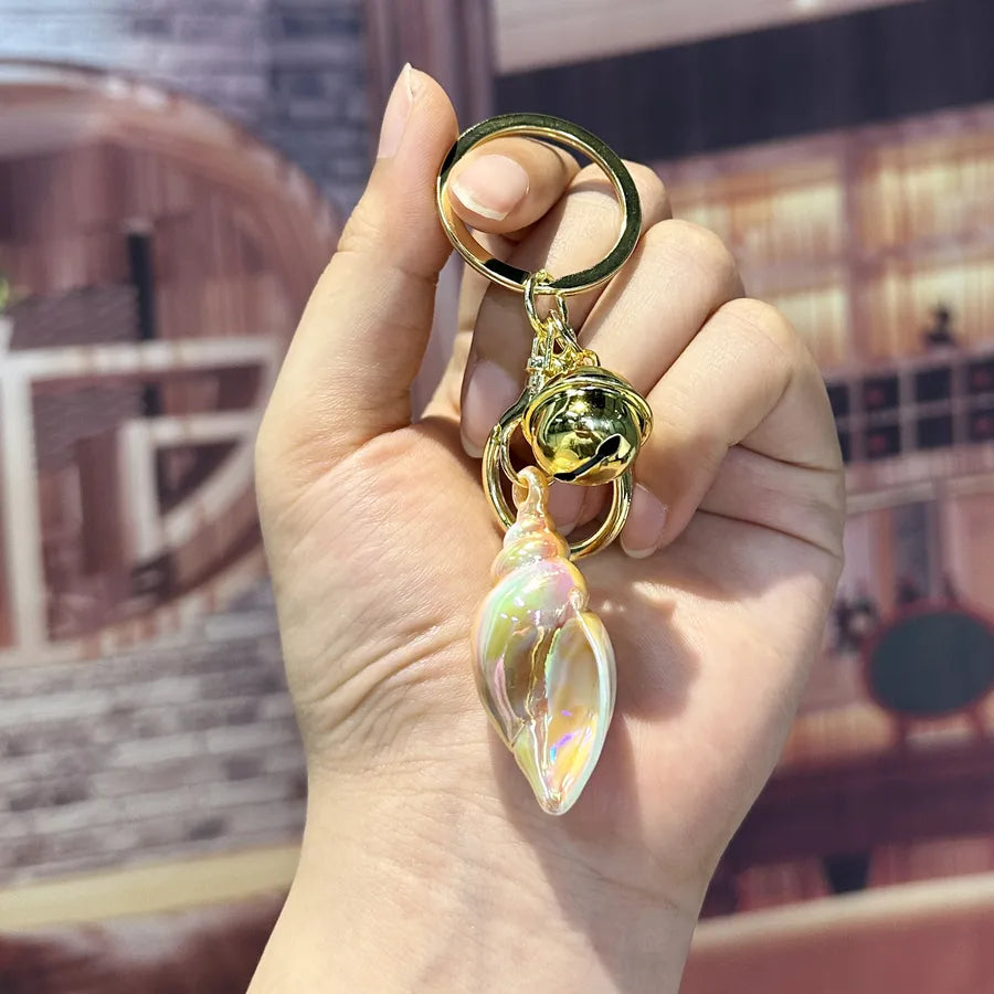 Cute Conch Arylic Alloy Unisex Keychain