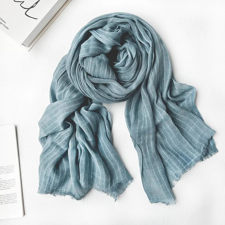women's elegant gradient color cotton scarves & gloves