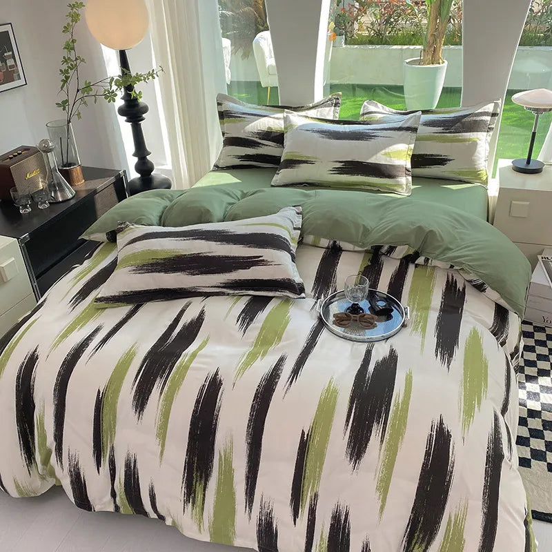 Factory direct supply bedding four-piece bed sheet quilt cover three-piece dormitory single quilt cover single quilt cover simple style