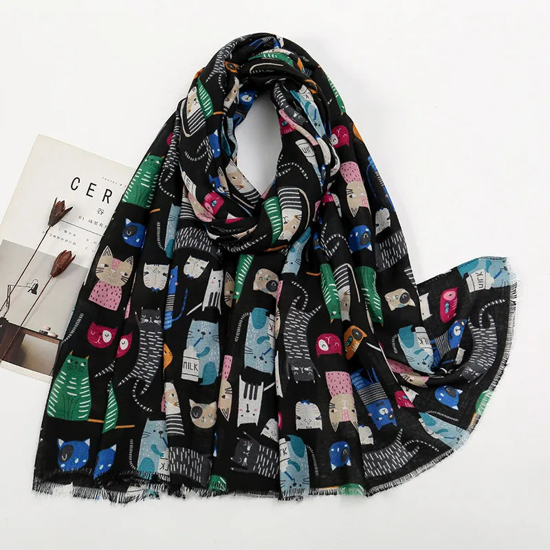 Women's Vacation Simple Style Animal Polyester Scarf