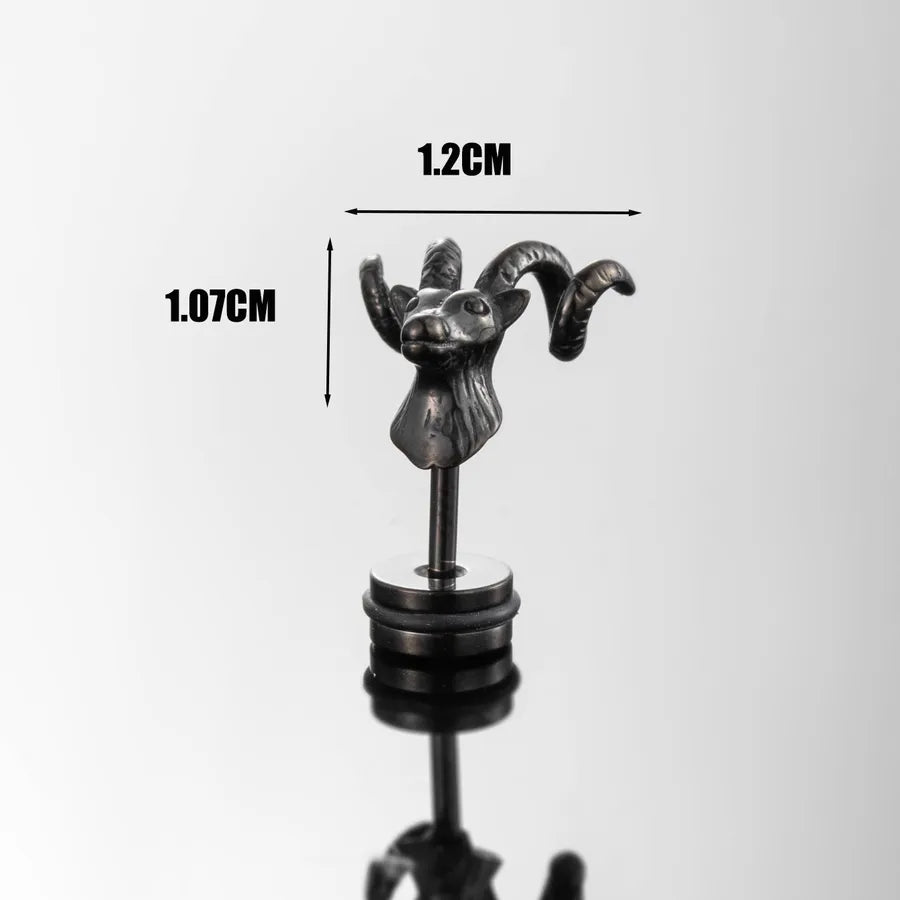 1 Piece Hip-Hop Cool Style Antelope Nail 316 Stainless Steel  Ear Studs