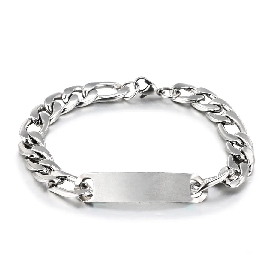 Spot  exquisite men's bracelet stainless steel simple smooth curved brand bracelet personality women's bracelet can be customized