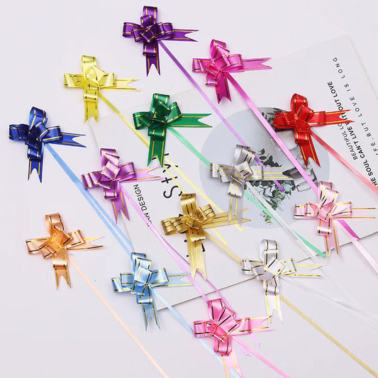 Free Shipping 15# Trumpeter Flower Christmas Holiday Decoration Gift Packaging PP Plastic Flower Bow Ribbon