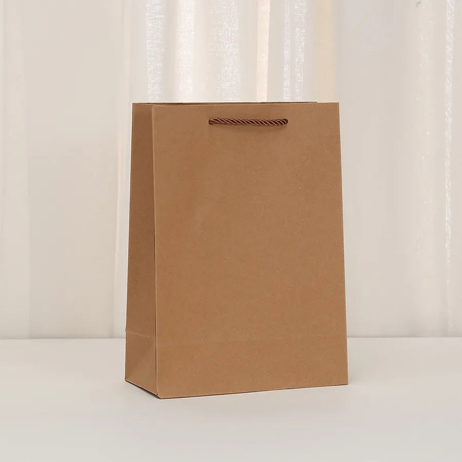 Simple Style Solid Color Kraft Paper Daily Birthday Gift Bags Party Supplies Gift Wrapping Supplies 1 Piece