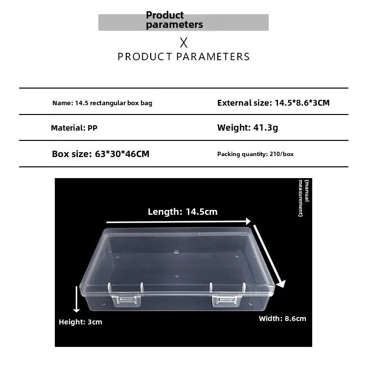 Transparent plastic packaging box hardware tools sample display box parts packaging box accessories Finishing Card storage box